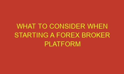 what to consider when starting a forex broker platform 73228 1 - What to Consider When Starting a Forex Broker Platform